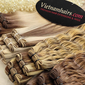 Extensions de cheveux naturels vierges vietnamiens de qualité supérieure pour salon professionnel, tissage Genius, noir naturel - Product Image 1