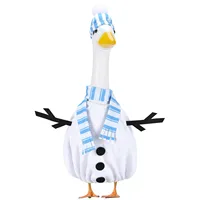 Tenues de Noël ajustables pour oies de pelouse de 23 pouces, motif bonhomme de neige, adorables et festives, avec chapeau et écharpe pour oies de pelouse, pour le plaisir hivernal