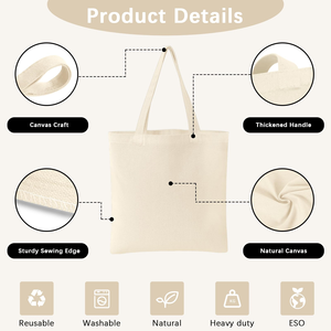 Lot de 30 sacs fourre-tout en <span class=keywords><strong>toile</strong></span> 15x16 pouces pour sublimation, sacs réutilisables pour courses, bureau, marché, cadeaux - Product Image 4