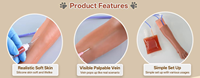 Kit d'entraînement vétérinaire pour la pratique de la ponction sanguine IV et de la cathétérisme IV sur la patte canine pour étudiants, vétérinaires et formation