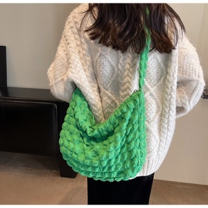 กระเป๋าสะพายข้างไนลอนพองสำหรับผู้หญิงความจุขนาดใหญ่พับได้สไตล์แฟชั่นสำหรับใช้ในชีวิตประจำวัน - Product Image 3