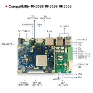 RK3399 Android Linux System Wide Temperature Development Board Medical Handheld Terminals Customization Capability Single SATA