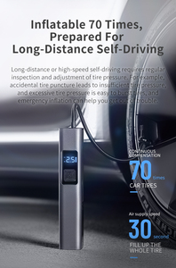 Hf05 2 Trong 1 Không Dây Hút Mạnh Mẽ Xách Tay Máy Hút Bụi Máy Nén Khí 12V Xe Inflator Cho Nhà Và Xe Dual-Mục Đích - Product Image 4