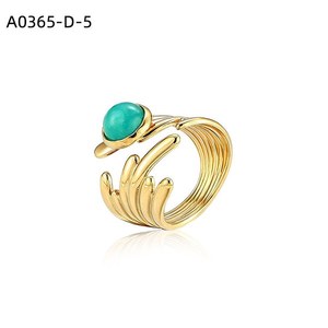 Bague tendance avec PIEDRA NATURAL A0365 pour femme, bijoux de haute qualité - Product Image 2