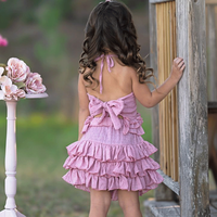 Robe pour filles sans manches, longueur genou, à imprimé nœud papillon, respirante, motif floral printanier, nouvelle conception personnalisable
