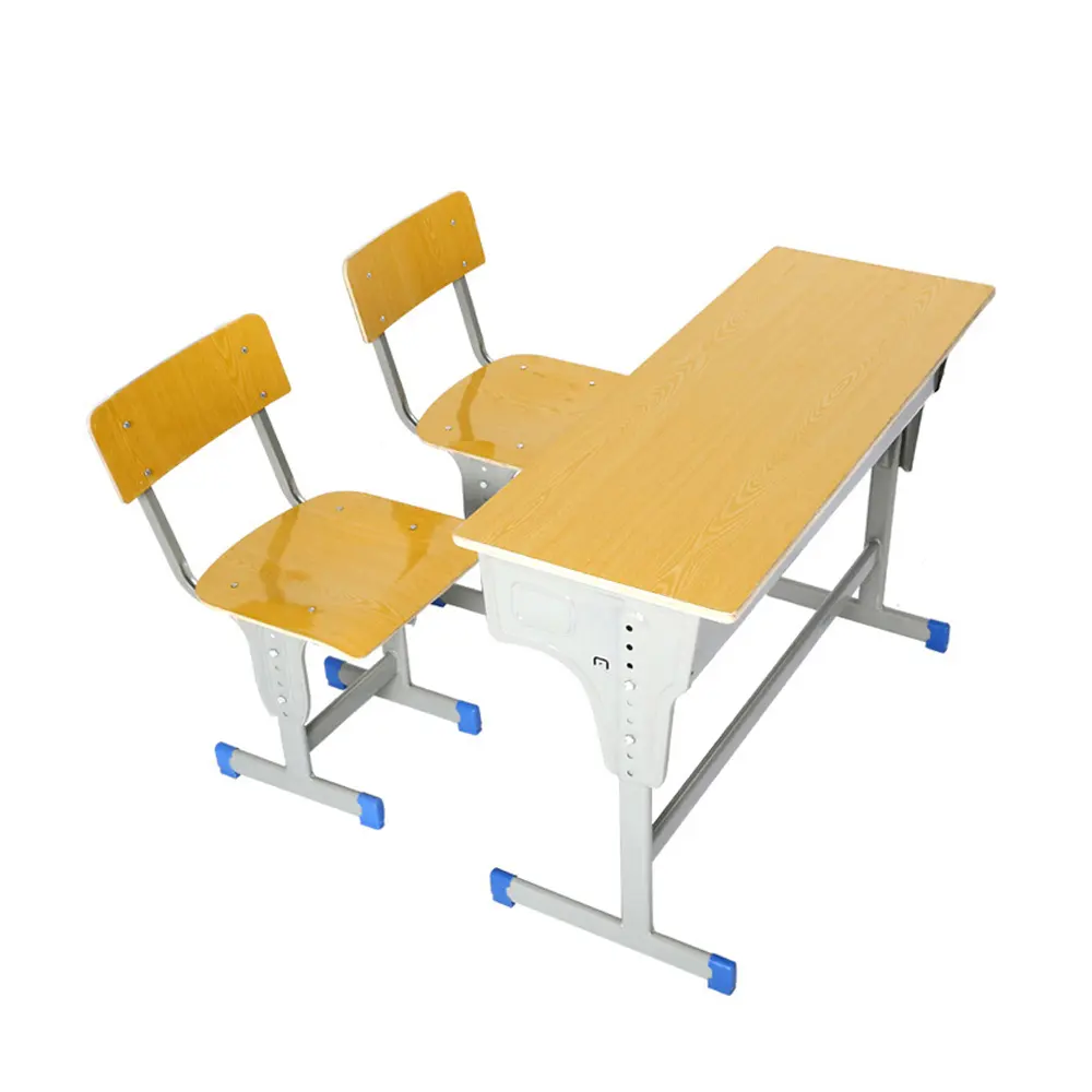 Factory Supply Steel School Desk University College and High School Furniture Steel Student Desk And Chair Sets