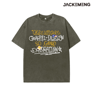 เสื้อยืดโอเวอร์ไซส์ลายกราฟฟิตี สไตล์สตรีทแวร์เรโทร ฮิปฮอป แขนสั้น สินค้าจากคลังในสหรัฐอเมริกา ขายส่ง - Product Image 3
