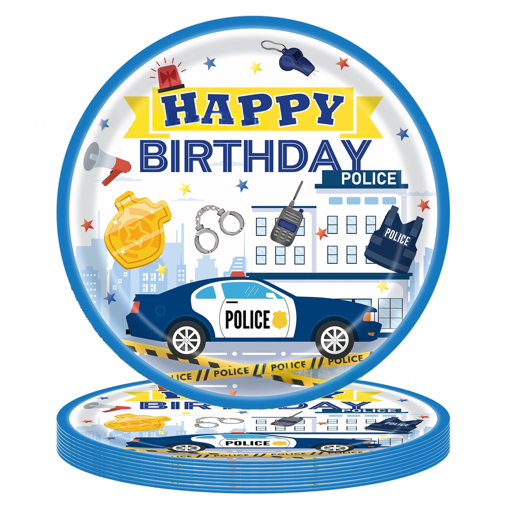 azul 7 pulgadas * 20 piezas