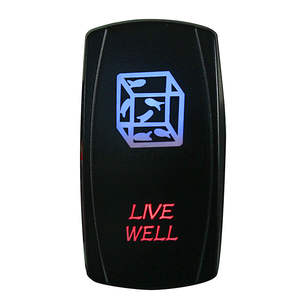 Interrupteur à bascule laser 5 broches marche/arrêt avec voyant <span class=keywords><strong>LED</strong></span> bleu, bouton à bascule 20A/12V compatible avec la plupart des SUV, VTT, UTV, motos, camions - Product Image 3