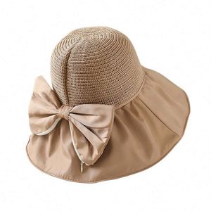Summer Custom Anti-UV Wide Brim Fashion <b>Sunscreen</b> Beach Sun Hats for Ladies - Product Image 2