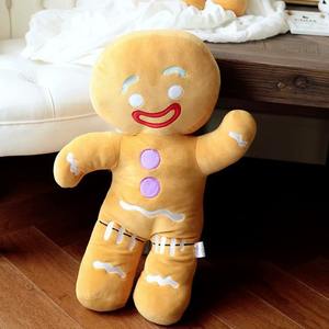 Juguete de peluche de hombre de pan de <span class=keywords><strong>jengibre</strong></span> de dibujos animados, pequeños regalos de Navidad, almohada de juguete suave - Product Image 2