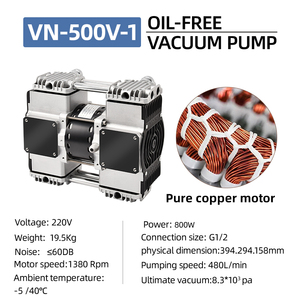 220V/110V 800W-480L 83KPa/นาทีมอเตอร์ AC แรงดันสูงแบบพกพาแรงดันสูงปราศจากน้ำมันปั๊มสุญญากาศ OEM ปรับแต่งได้สำหรับห้องปฏิบัติการ - Product Image 2