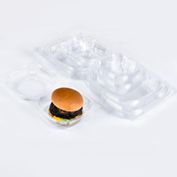 Transparent PET En Plastique Blister À Clapet Fast Food Emballage Boîte Alimentaire À Emporter Hamburger Conteneur