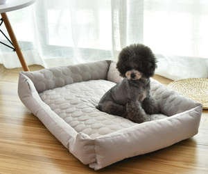 ที่นอนสัตว์เลี้ยงผ้าเย็นสบาย ขนาดยาว นุ่มสบาย ดีไซน์กันลื่น ทนทานต่อการสึกหรอ ที่นอนแมว ที่นอนสุนัข บ้านสัตว์เลี้ยง ขนาดเล็ก ขนาดใหญ่ เบาะรองนอนสัตว์เลี้ยง - Product Image 2