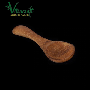 Cucharas de madera hechas a mano personalizadas Hecho de madera natural Soporte logotipo personalizado Cuchara de servir Premium Tamaño ecológico 11cm - Product Image 2