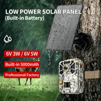 Panneau solaire 3W pour caméra de chasse avec batterie 4000mAh 6V/12V PET monocristallin, câble de 3m, 3 connecteurs, chargeur solaire OEM