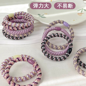 Élastiques à cheveux tressés couleur bonbon, très extensibles en latex, attaches <span class=keywords><strong>pour</strong></span> queue <span class=keywords><strong>de</strong></span> cheval sans tirage, bandeaux sans couture, accessoires <span class=keywords><strong>pour</strong></span> cheveux, <span class=keywords><strong>cadeau</strong></span> <span class=keywords><strong>pour</strong></span> <span class=keywords><strong>femme</strong></span> - Product Image 2