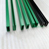 Profil U Kustom dari Paduan Aluminium 6063 untuk Slot Pemasangan Kaca & Rel Pandu, Profil Berbentuk U yang Dapat Disesuaikan untuk Penyegelan Tepi