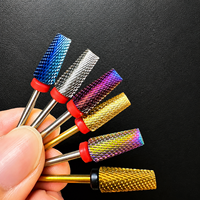 Offre Spéciale – Embouts de ponceuse à ongles coniques larges en carbure de tungstène, multicolores, tige 3/32, pour manucure