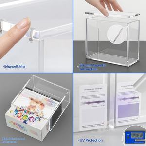 Boîte acrylique transparente de haute qualité Tohoku Box (BB) avec protection UV et couvercles magnétiques pour cartes Pokémon - Product Image 3