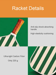 ไม้พายพิเคิลบอลทำจากไฟเบอร์กลาสหนา16มม. แกนรังผึ้ง PP แบบกดเย็นน้ำหนักเบาสำหรับกีฬาของ Chifory - Product Image 6