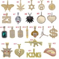 Pendentifs en alliage de style hip-hop avec un sens du design polyvalent, accessoires personnalisés et tendance pour hommes en gros