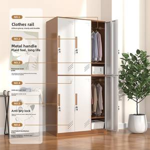 משרד הבית רב-דלתול ארון עץ חדר כושר שקית אחסון עובד מעונות - Product Image 1