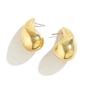 Moda Punk liscio placcato oro esagerato Dupes a goccia grosso orecchino <span class=keywords><strong>Bottega</strong></span> <span class=keywords><strong>Bottega</strong></span> da donna - Product Image 1