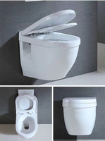 Salle de bain sans bord Bidet Toilette Céramique Sanitaire Toilette Murale Accrochée Toilette WC