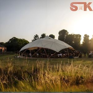 Star Valley Portable Mobile House Large Outdoor Glamping Pavilion <b>for</b> Event Wedding Party With Wooden <b>Frame</b> <b>Canvas</b> Roof SXKON - Product Image 5