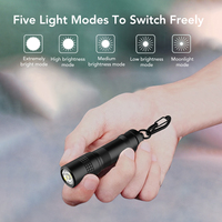 Lampe de poche rechargeable USB C en alliage d'aluminium 1200 lumens Lampe torche LED EDC étanche pour une utilisation en extérieur