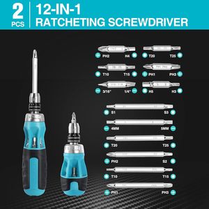 12 In1 Multi Bit Steel Free Combination Ratchet <b>Screwdriver</b> Set OEM Portable Repair Tool Kit for Furniture Computer - Product Image 2