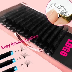 Selbst fächernde Faux Nerz Wimpern verlängerungen 0,03 0, 05 0,07mm C CC D DD Curl Easy Fanning russische Volumen Autofan Wimpern - Product Image 2