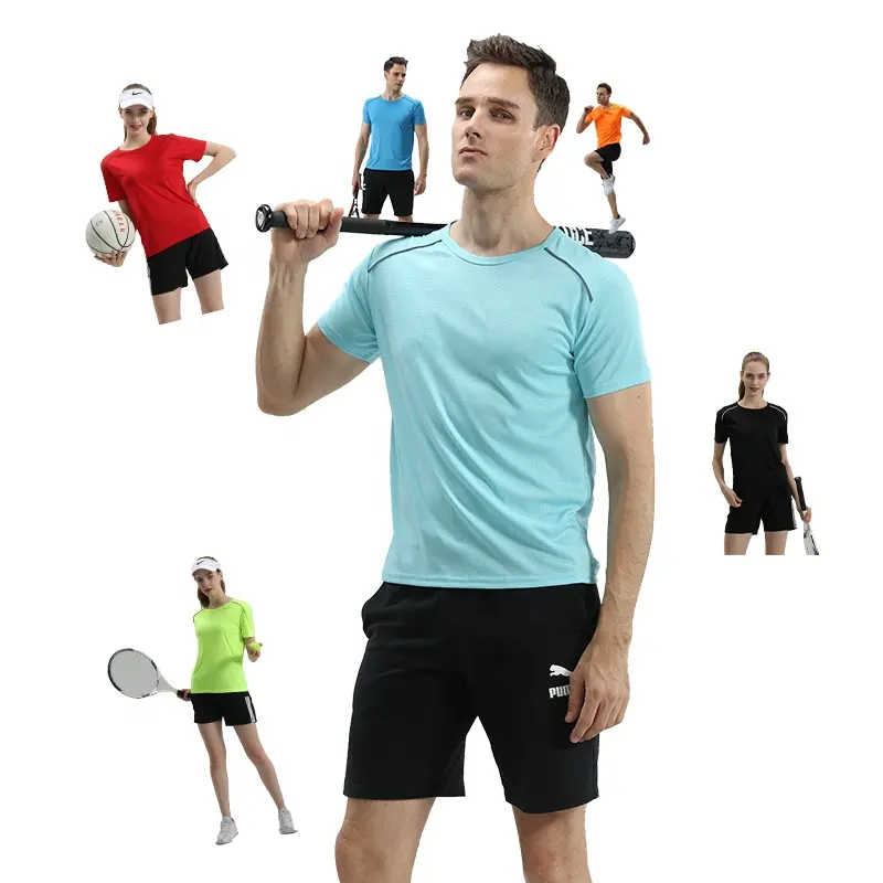 Kaus Tenis Polos Cetak Kustom Pria, Kaus Olahraga Tenis Atlet Cepat Kering Kasual Kain Poliester Bernapas Lengan Pendek