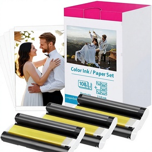 Papier photo brillant Selphy, papier photo Kp108in compatible avec <span class=keywords><strong>Canon</strong></span> 4" x 6'' pour <span class=keywords><strong>Canon</strong></span> <span class=keywords><strong>CP1300</strong></span> CP1500 CP1200 CP1000 - Product Image 1