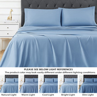 Linge de maison 100% Polyester, ensemble de literie en fibre, sweat-shirt de nuit, tissu rafraîchissant, ensemble de draps de lit pour l'été