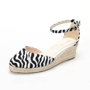 Sandalias de <span class=keywords><strong>cuña</strong></span> de estilo romano de verano para <span class=keywords><strong>mujer</strong></span>, alpargatas informales de tacón alto con hebilla, plantilla de diseño de plataforma de moda, goma PU - Product Image 5