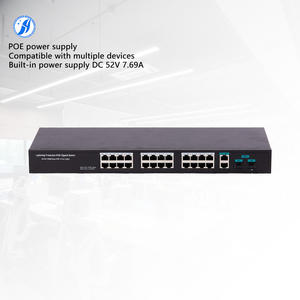 24 + 2 + 2SFP Ports POE Commutateur Gigabit <span class=keywords><strong>Ethernet</strong></span> 24 Ports PoE Uplink 4 Ports pour les réseaux d'alarme de sécurité des kiosques numériques des centres commerciaux - Product Image 2