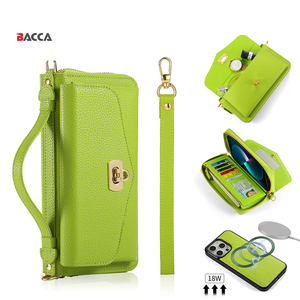 Hot-bán đa chức năng vải da Zip Pola Crossbody với công suất lớn cho <span class=keywords><strong>Iphone</strong></span> 15 14 13 cộng với Promax thời trang trường hợp - Product Image 1