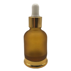 Contenedor de aceite esencial, botella cuentagotas de lujo de perfume dorado de 30ml - Product Image 2