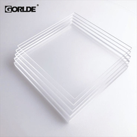 Plaque en acrylique transparente GORLDE Inch Clear Cast, feuille d'acrylique transparente, matériaux pour jeux de bureau et loisirs créatifs, plaque en plastique verre