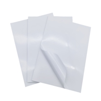 Feuilles de papier autocollant vinyle blanc brillant et blanc mat A4 vierges, imperméables, pour étiquettes
