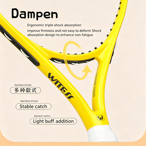 Raquette de tennis en aluminium haut de gamme à prix direct usine, avec grip anti-vibrations pour débutants, haute performance - Product Image 4