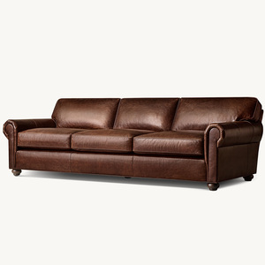 Canapé Rhoohill personnalisé de style américain, en <span class=keywords><strong>cuir</strong></span> véritable italien, pour salon, style campagne française rétro, <span class=keywords><strong>3</strong></span> <span class=keywords><strong>places</strong></span> - Product Image 5