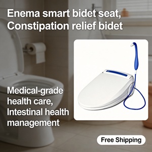 Asiento de inodoro eléctrico inteligente con bidé, bomba incorporada, calefacción, UV antibacteriano, autolimpieza, enema, alivio del estreñimiento, forma de U, cierre suave - Product Image 1