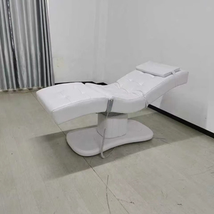 Cama de Salón de Belleza Eléctrica Ajustable de 3 Motores, Totalmente Blanca, para Masajes Faciales y Tratamientos Cosméticos - Product Image 4