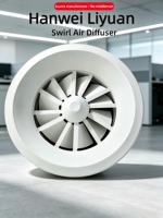 Eayvent Grille d'aération murale et diffuseur tourbillonnant en alliage d'aluminium rond, réglable et durable, pour système CVC moderne personnalisé