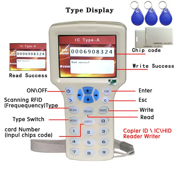 무료 샘플 NFC RFID 프로그램 리더 및 라이터 카드 복사기 공급 업체