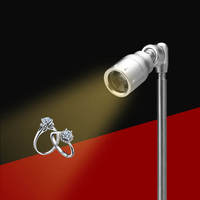 Projecteurs LED sur rail en aluminium rétractables 1W modernes pour bijouteries et galeries d'art