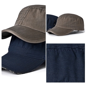 Mũ Cadet Thiết Kế Độc Đáo Có Logo Tùy Chỉnh Mũ Cadet Bằng Cotton Đã Được Rửa Sạch Hàng Đầu Cổ Điển - Product Image 4